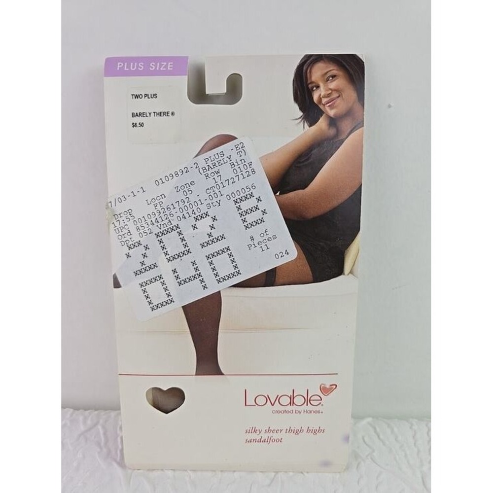 Lovable Thigh Highs Womens Two Plus Barely There Silky Sheer Sandalfoot 0B056